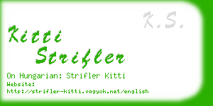 kitti strifler business card